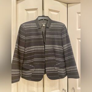 Nine West Striped Ponte Kiss Front Jacke